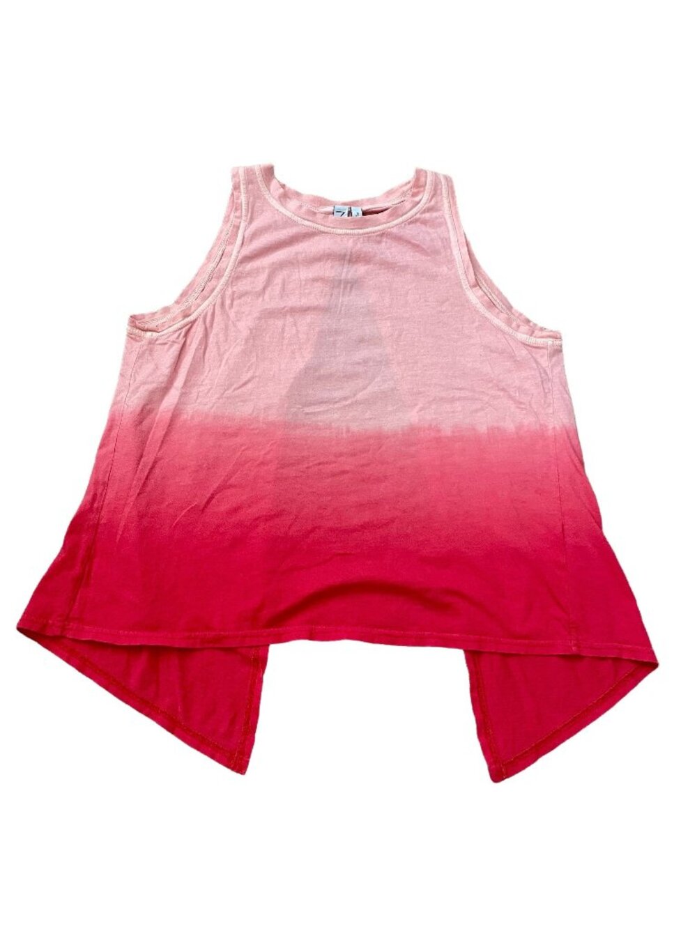 Zella Pink Ombre Tie Open Back Tank Yoga athletic Size S